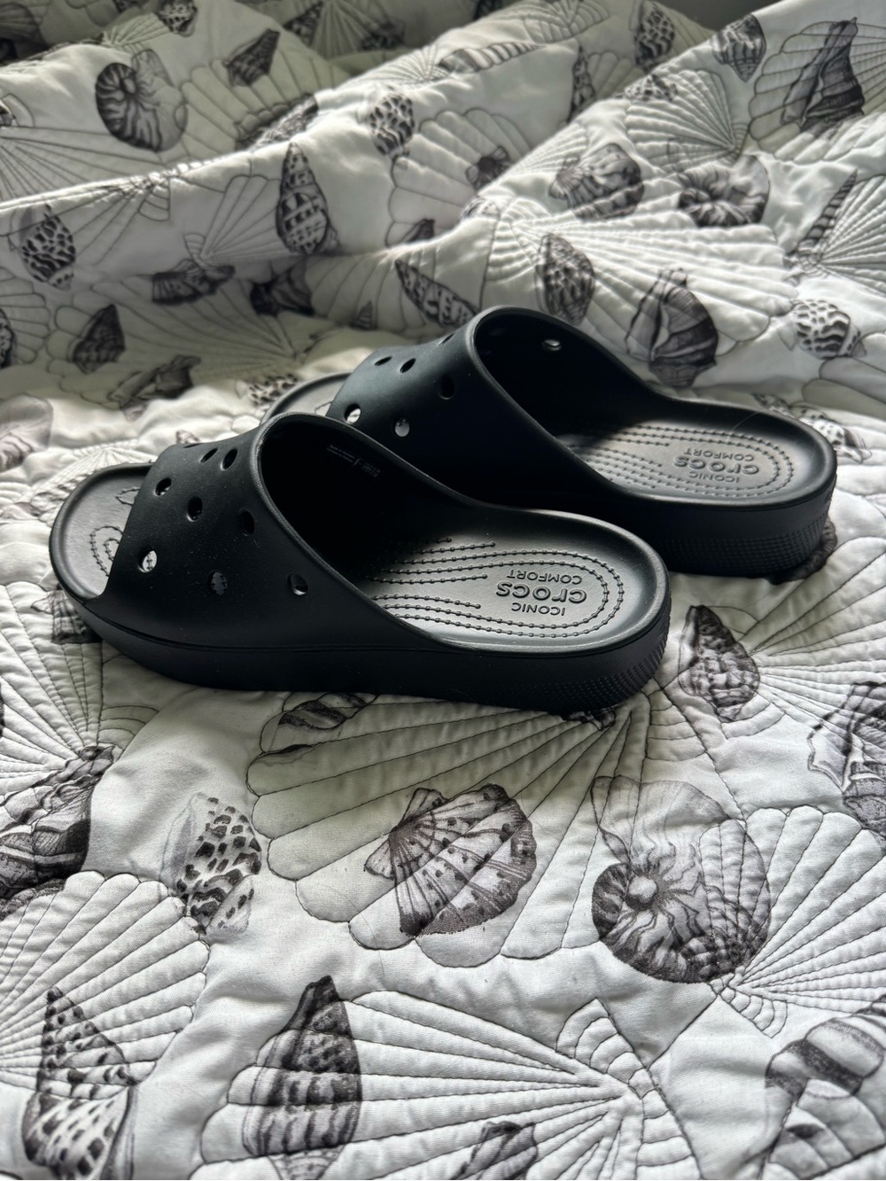 CROCS Black Slide Mule with Vent Holes